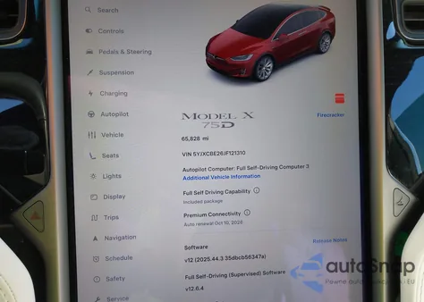 2018 Tesla Model X 100D/75D/P100D from USA, damaged, VIN 5YJXCBE26JF121310